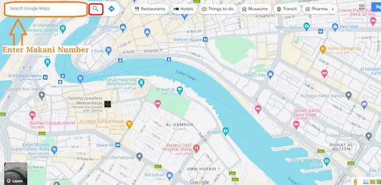 find makani number through google