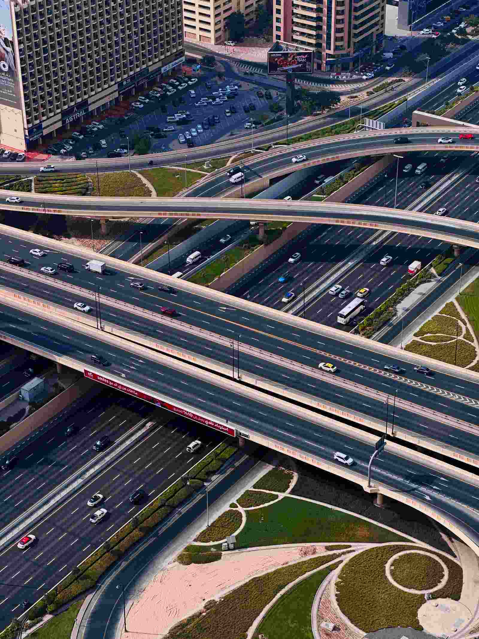 Sheikh Mohammed Bin Zayed Road highway connecting Emirates City to Dubai