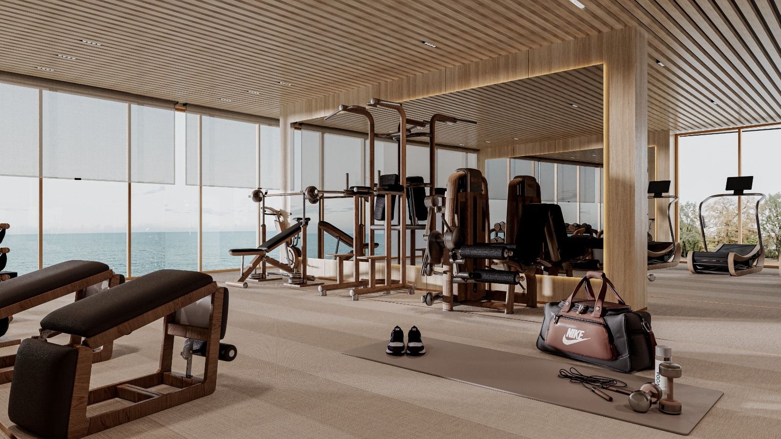 the gym in the dusit thani residence ajman